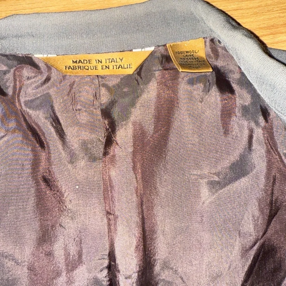 Vintage 90s Donna Karan New York Gold Label Blazer Made in Italy Wool Size 44R